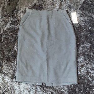 UNIQLO Black Wool Pencil Skirt